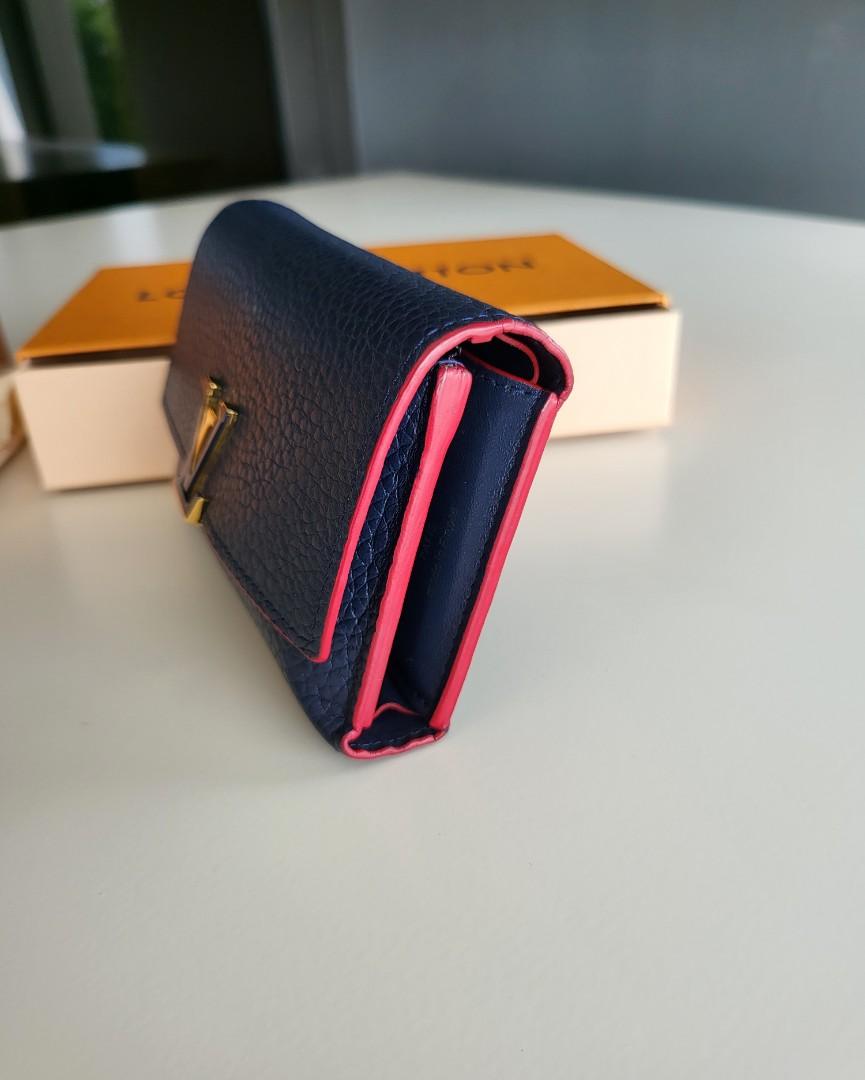 Louis Vuitton Marine Rouge Taurillion Leather Capucines Compact Wallet