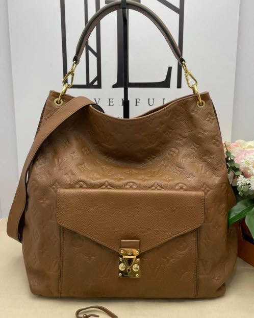 Louis Vuitton Metis Hobo Empreinte Caramel Leather Bag