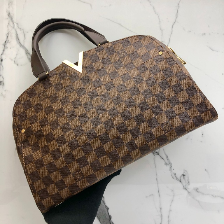 Louis Vuitton N41505 Kensington Bowling Brown Damier Hand Bag Ex++