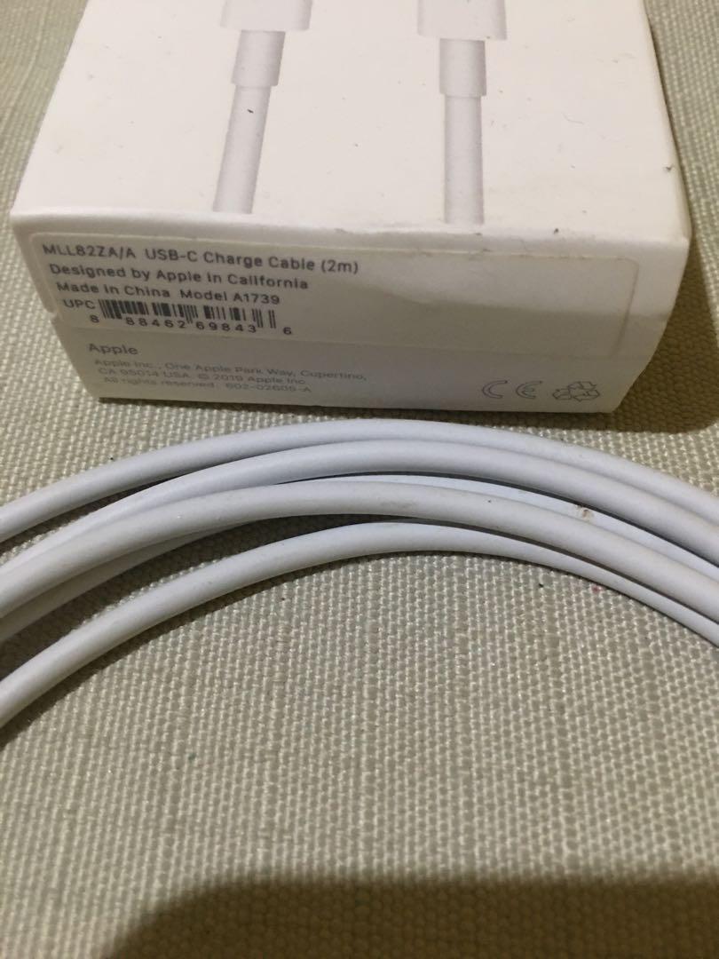 MacBook iPad Pro 2 meters Type C to Type C Cable (Category: Chargers & Cables) located in Rizal. Submitted by idealgadgets (Listing ID 1120090069, Image 2). Description: I’m selling this item for Php 1,600 Authentic Apple Type C Power Cord Used only several times I do accept meet up and shipping.