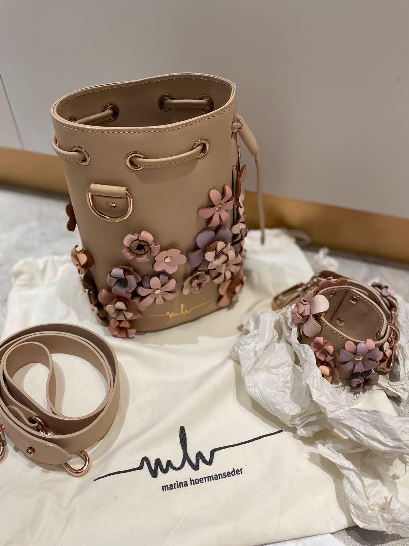 Marina hoermanseder ORI kasper flowers bag in creme
