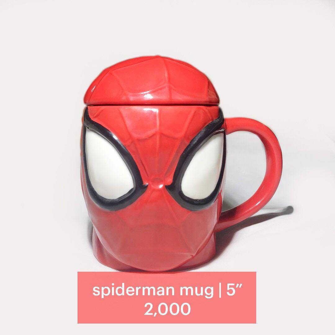 Marvel spider-man mug with lid (Category: Coffee & Tea Tableware) located in Pasig City. Submitted by maruko__ (Listing ID 1120097601, Image 1). Description: .