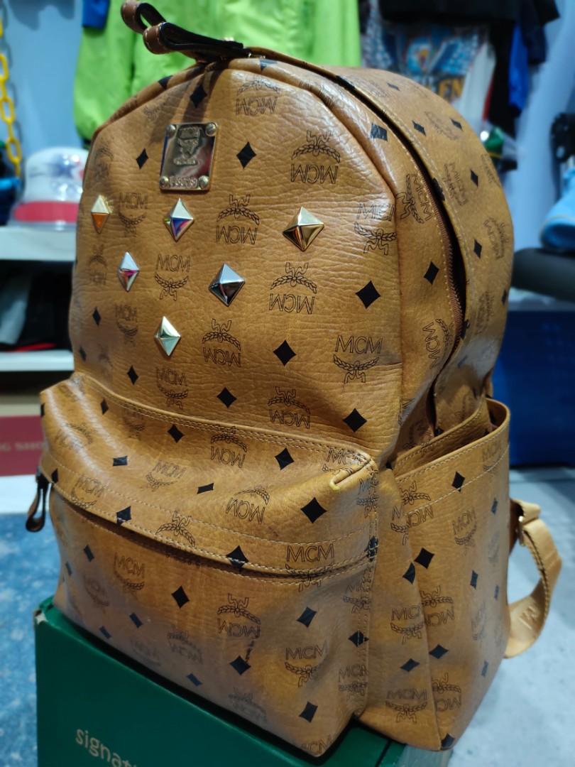 Visetos Tote Bag  Used  Preloved MCM Tote Bag  LXR Canada  Brown   Leather 2303LO85