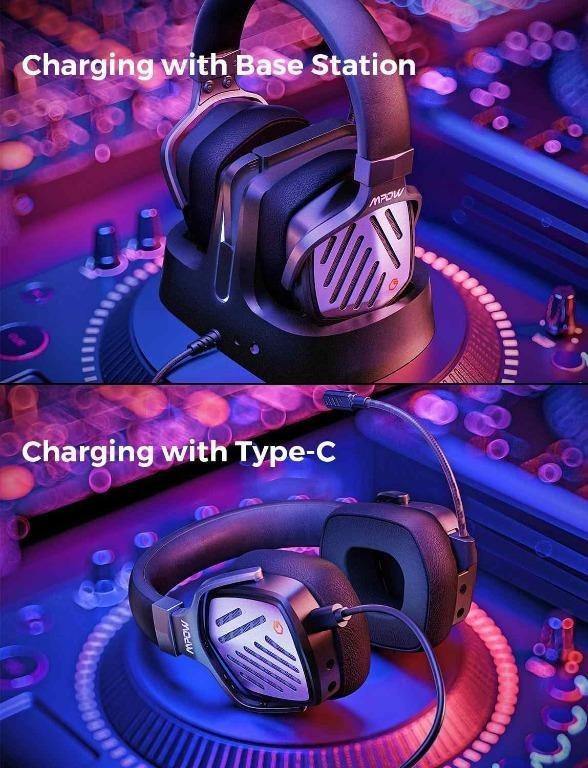 Mpow T1 Gaming Headset 2.4GHz Wireless Headset with Base Station