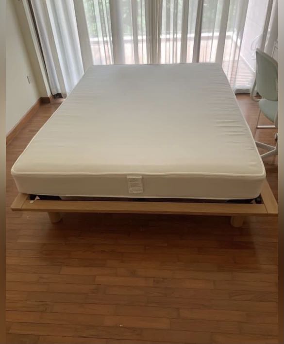 Muji queen size bed base, Furniture & Home Living, Furniture, Bed