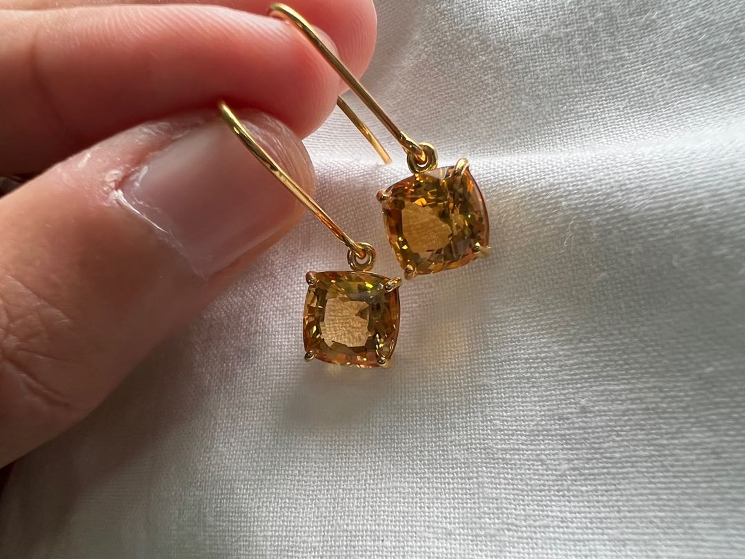 Raw citrine earrings 2025