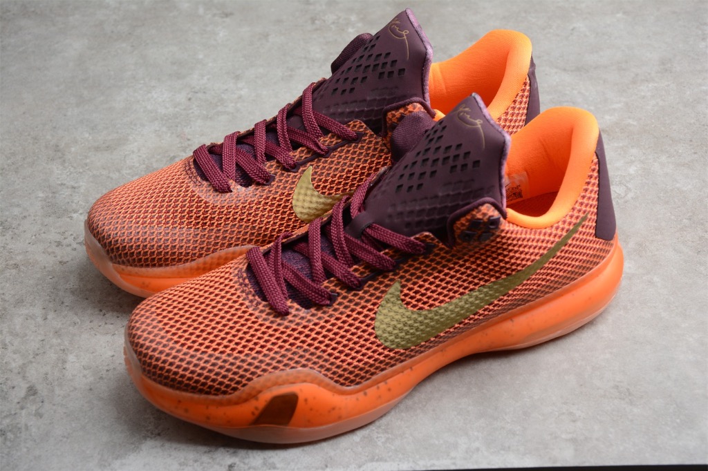 NIKE Kobe 10 “Silk Road”MEN orange basketball shoes Euro 40-46