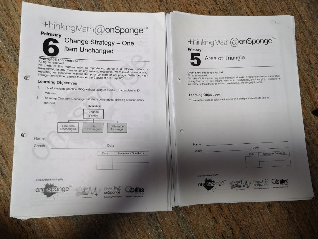 Oodles P5 and P6 thinkingMath@onSponge, Hobbies & Toys, Books ...
