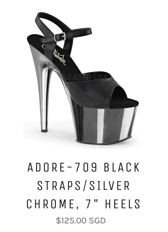 White shop pleaser heels
