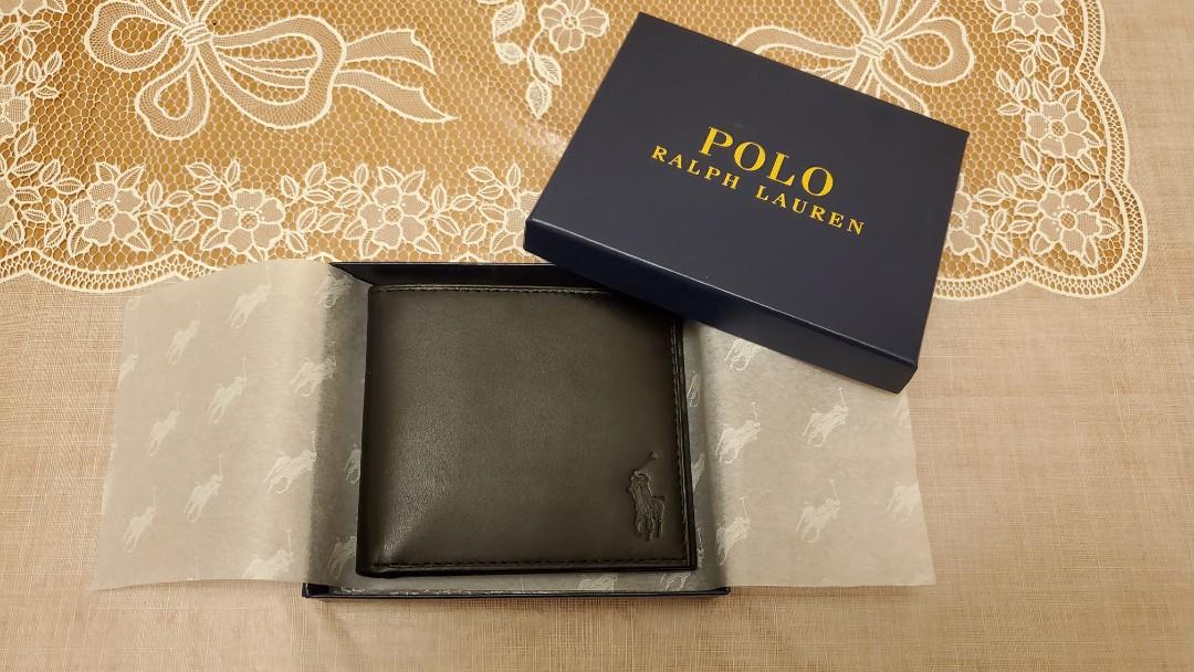 全新Polo Ralph Lauren classic leather billfold wallet in black 男裝銀包, 男裝,  手錶及配件, 銀包、卡片套- Carousell