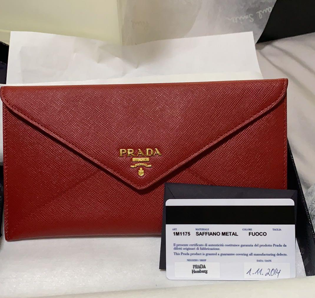 Prada Firey Red Ladies Saffiano Leather Card Holder 1MC122 RED  8055009727931 - Handbags - Jomashop