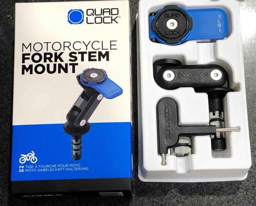 Quad lock Fork stem mount, Motorcycles, Motorcycle Accessories on