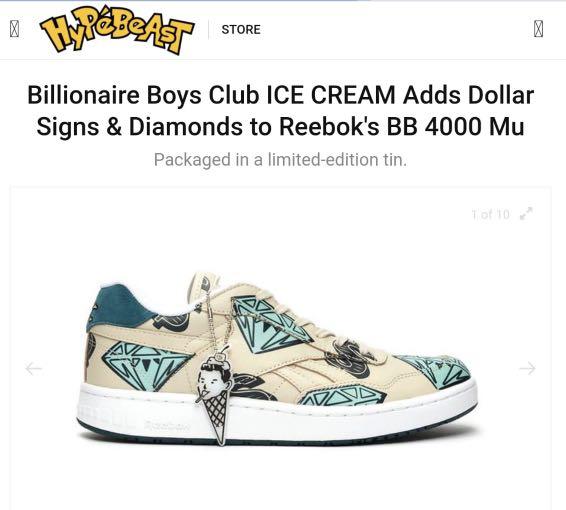 Reebok x BBC ice cream Men s Fashion Footwear Sneakers on Carousell