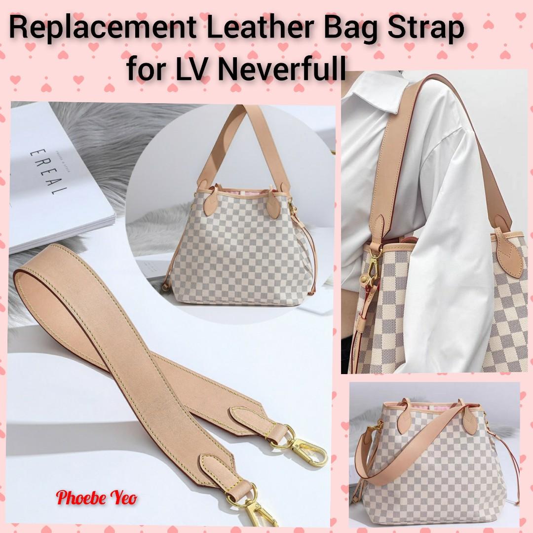 100% Genuine Leather 105CM Bag Strap for LV Neverfull Bags Adjustable  Handbags Straps Crossbody Replacement Bag Accessories