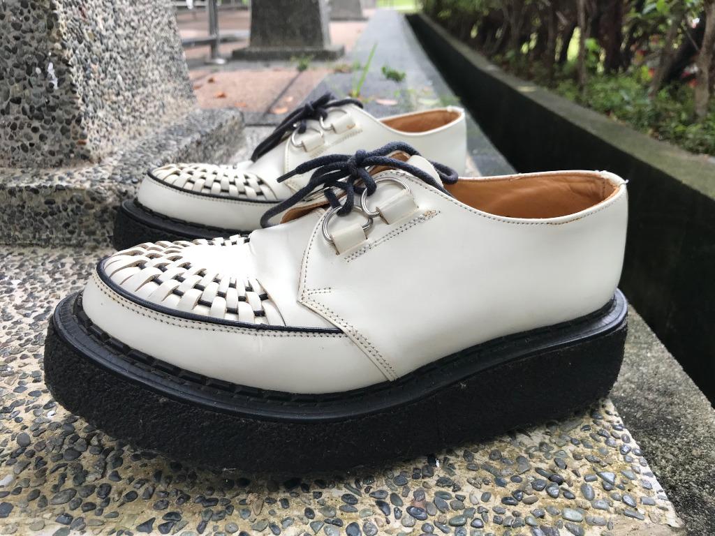 ROCKABILLY GEORGE COX WHITE BROTHEL CREEPERS NOT UNDERGROUND TUK DEMONIA,  Men's Fashion, Footwear, Dress Shoes on Carousell