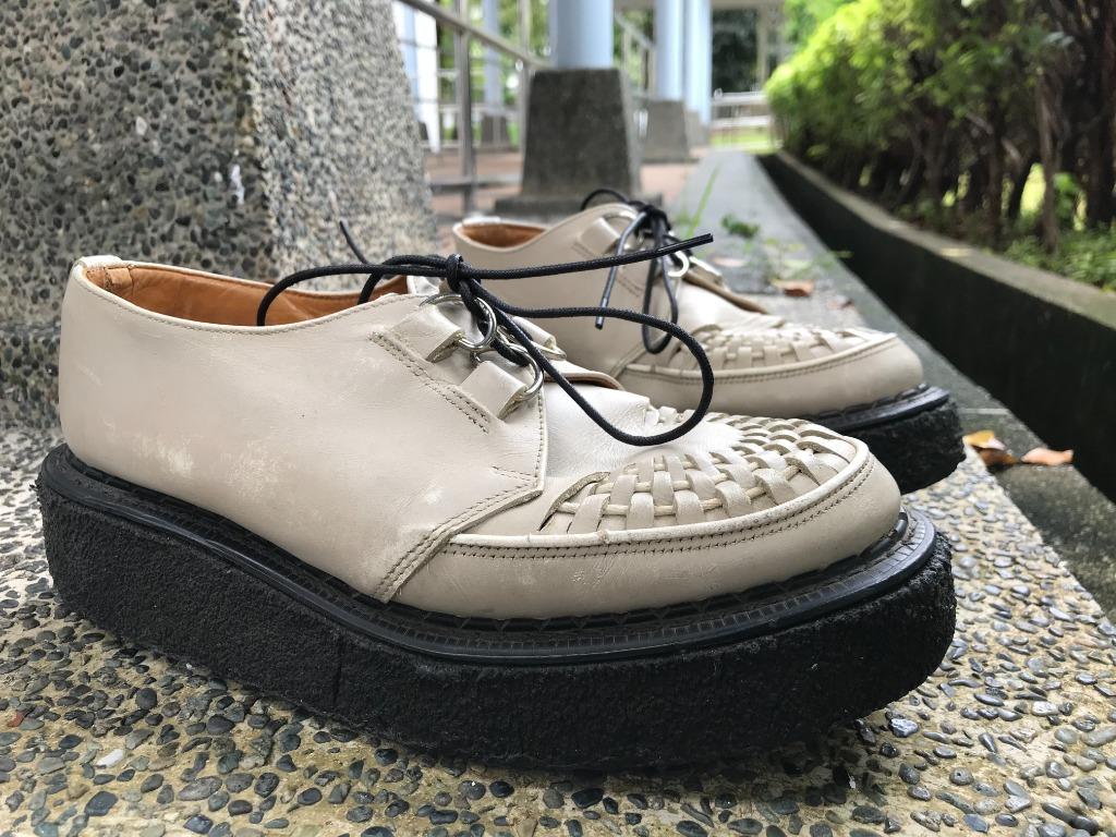 White discount brothel creepers