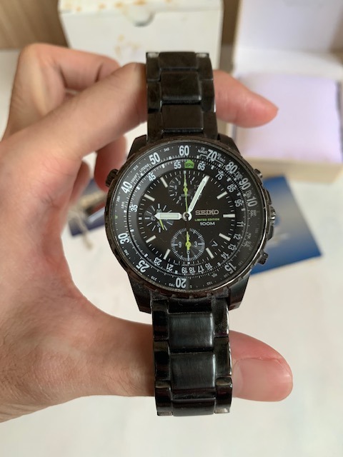 Seiko Criteria Limited Edition 7T92-0JN0 Flight Master Chronograph  SNDA43P1, Men's Fashion, Watches & Accessories, Watches on Carousell