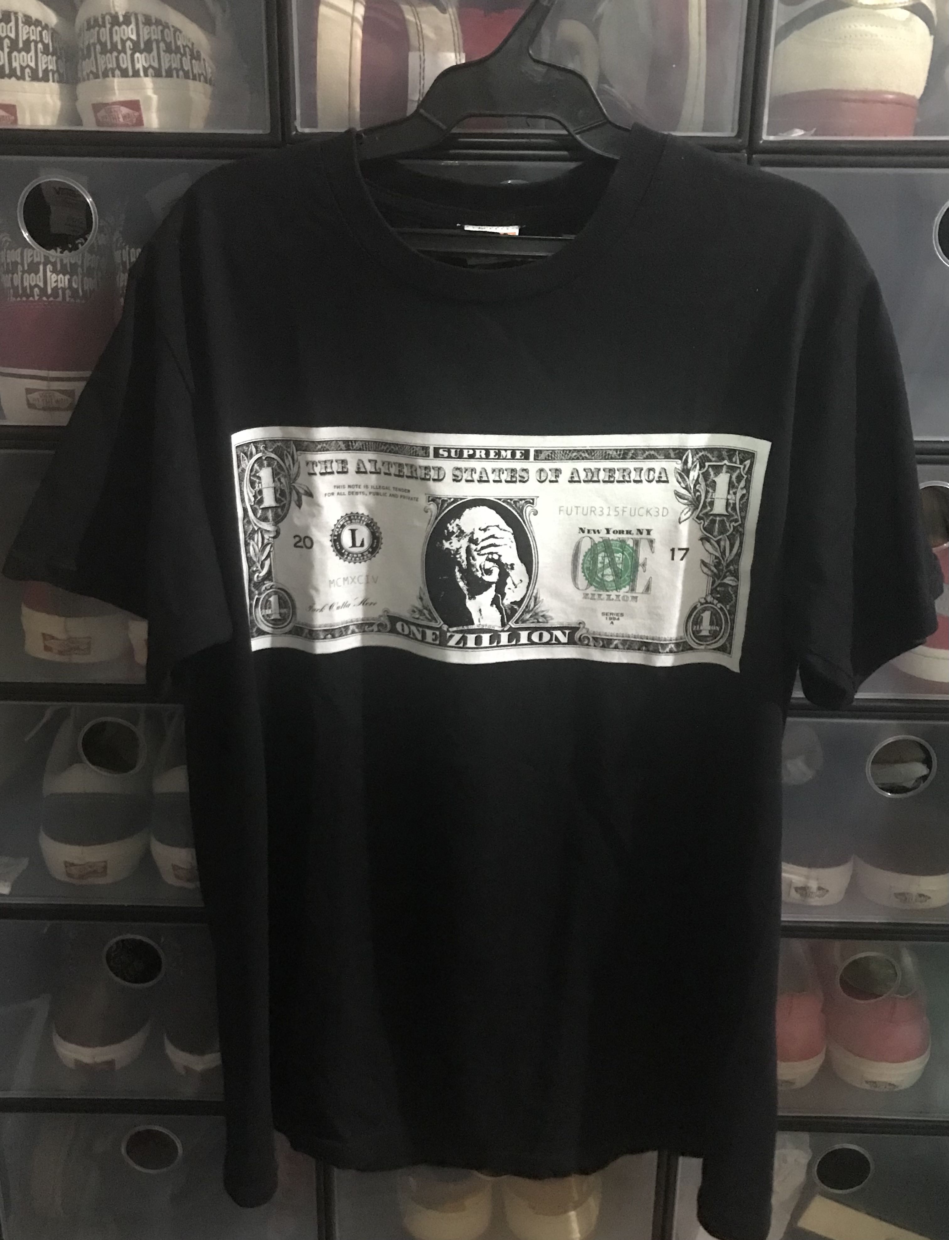 Supreme Zillion Dollar Bill Tee Men s Fashion Tops Sets