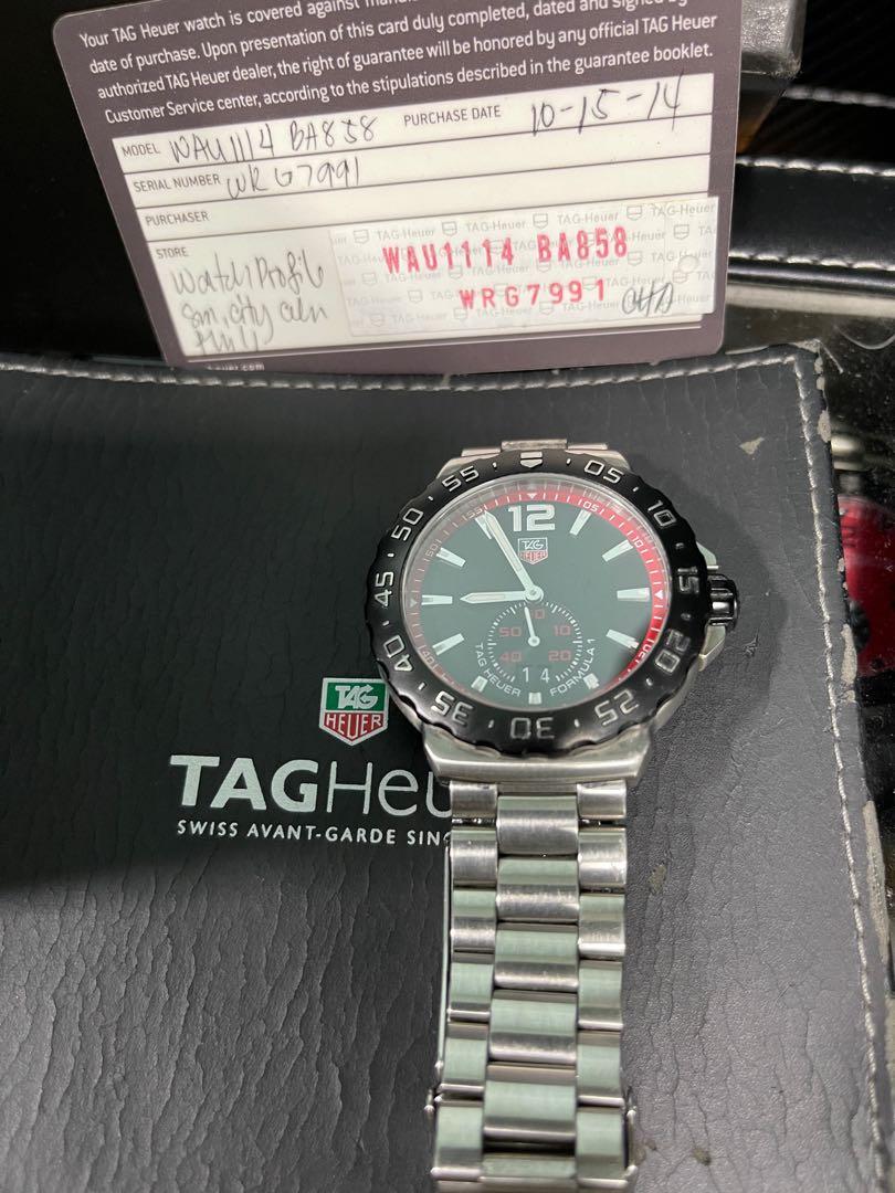 TAG Heuer FORMULA 1 WAU1114 BA0858 GRANDE DATE QUARTZ MENS BLACK