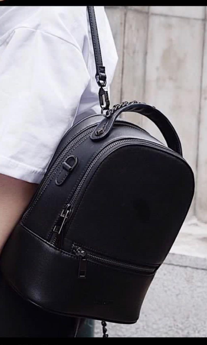 tallulah black mini beth bagpack backpack, Women's Fashion, Bags