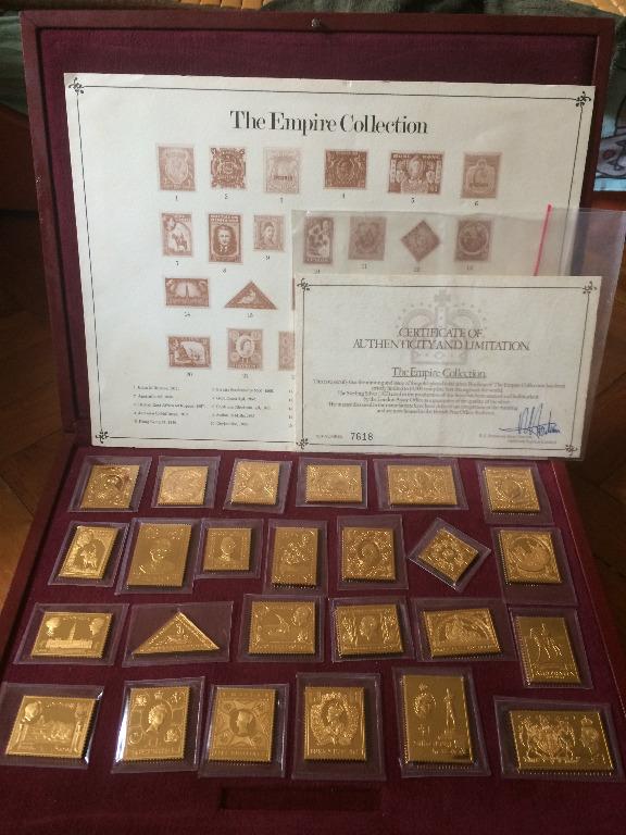 The Empire Collection, Gold plated silver stamp ingots, Hobbies & Toys ...
