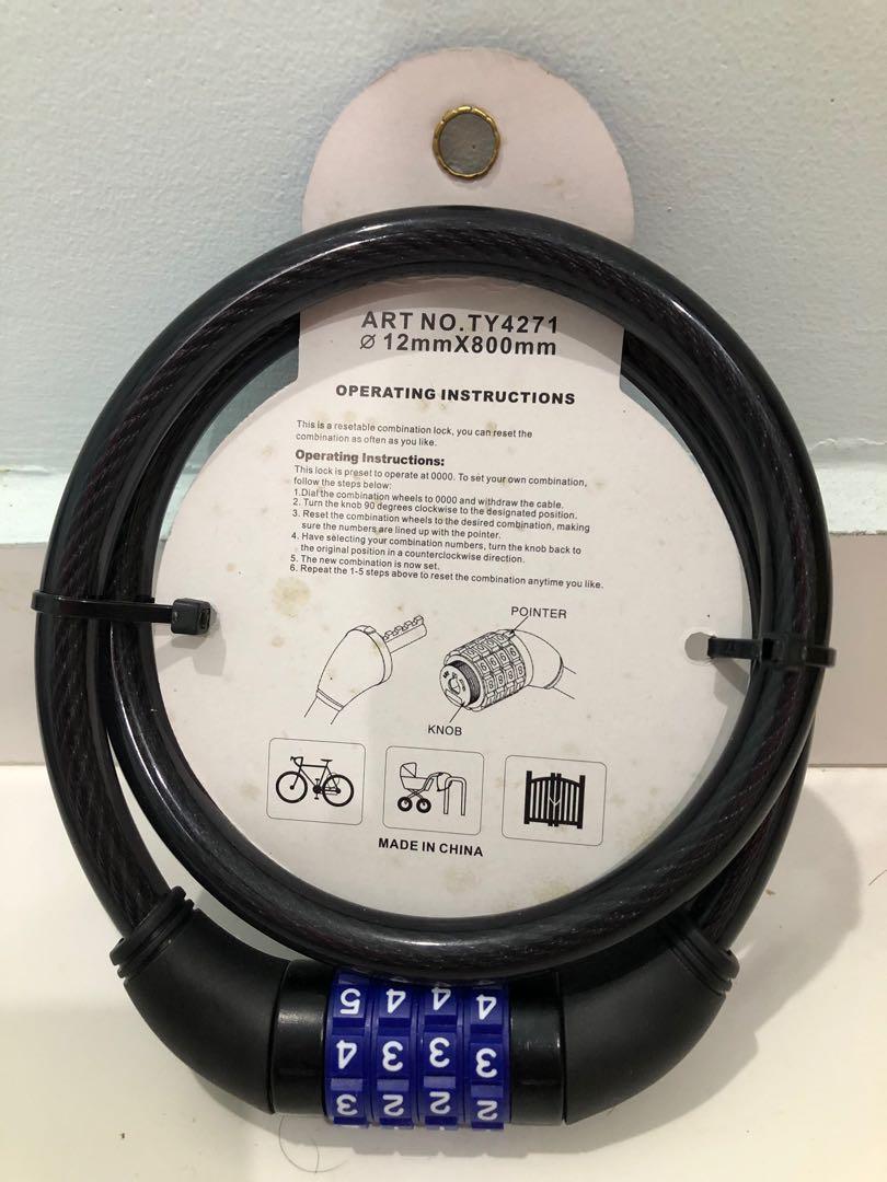 Tonyon bike shop lock instructions