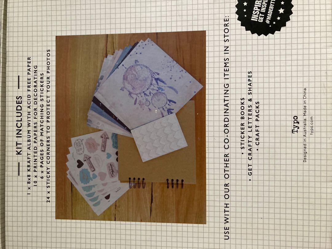 Typo Scrapbook Kit, Hobbies & Toys, Stationary & Craft, Handmade Craft