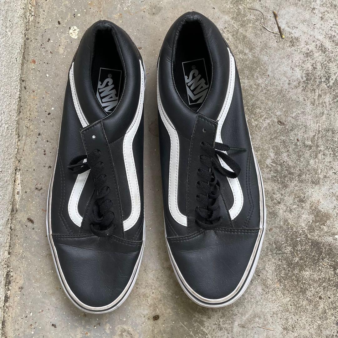 Black leather vans size 2 online