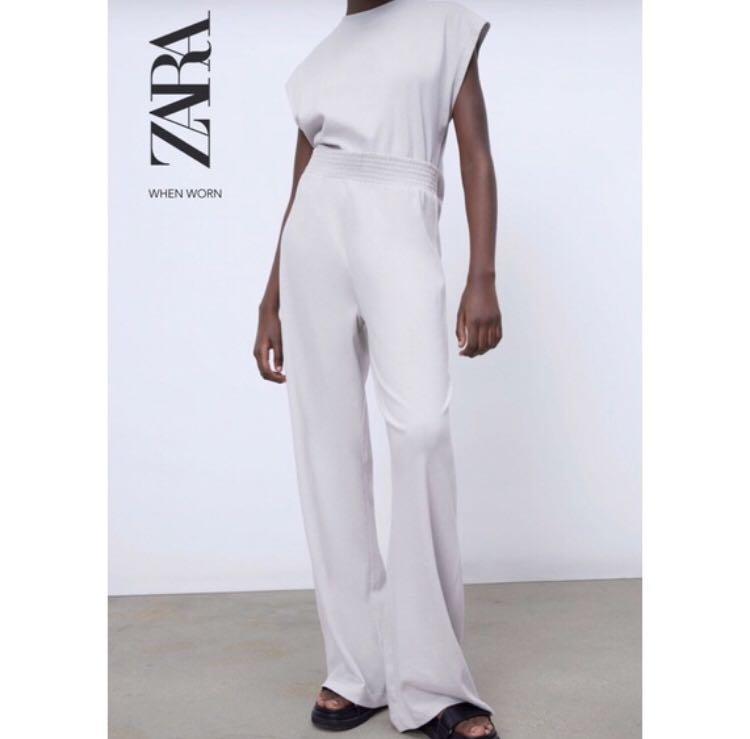 flowing wide leg trousers zara