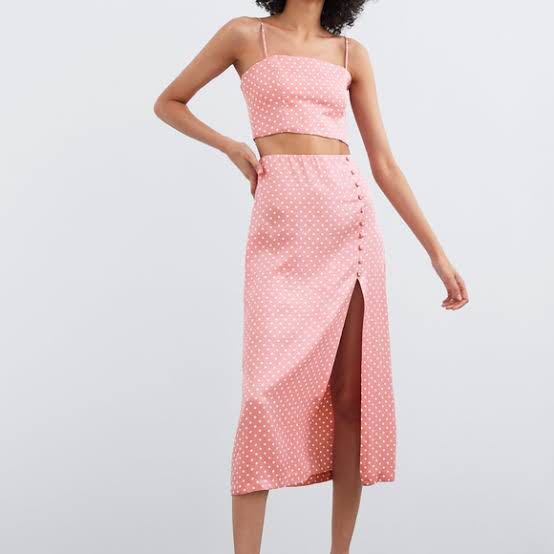 zara pink polka dot