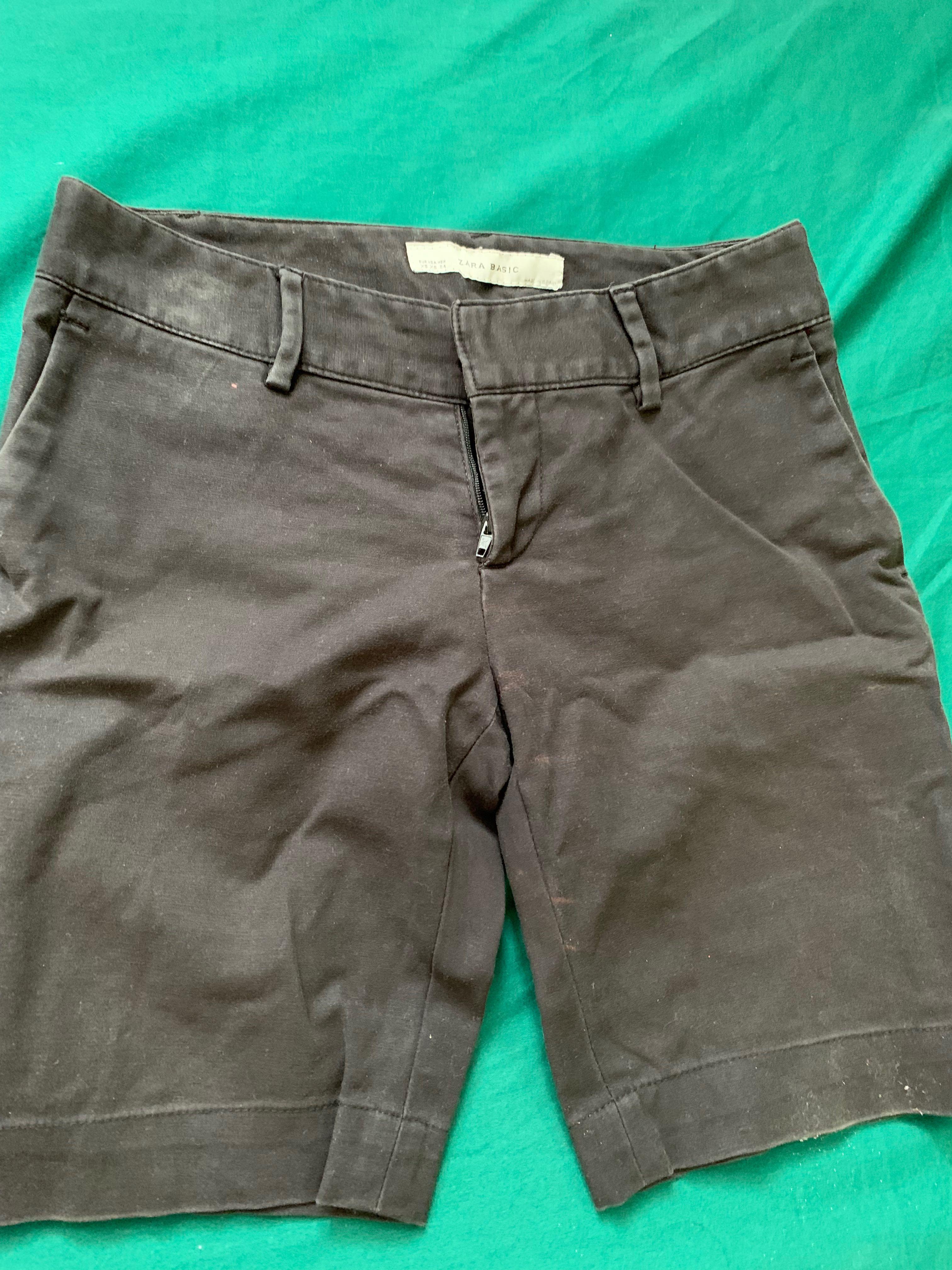 Zara Black Knee Tokong Shorts Bermuda 