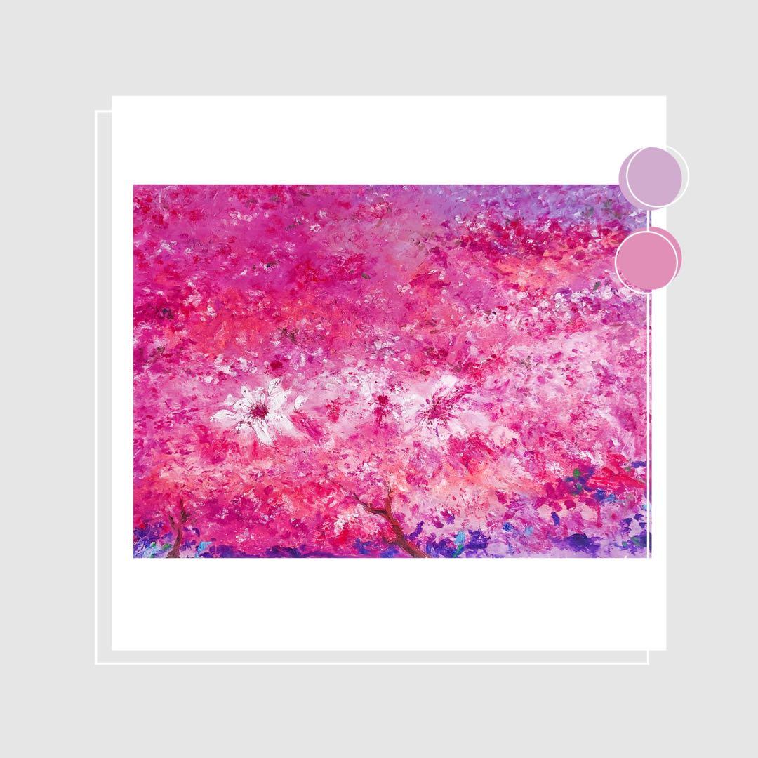 Abstract Oil painting desk setup decoration elegant artwork painting