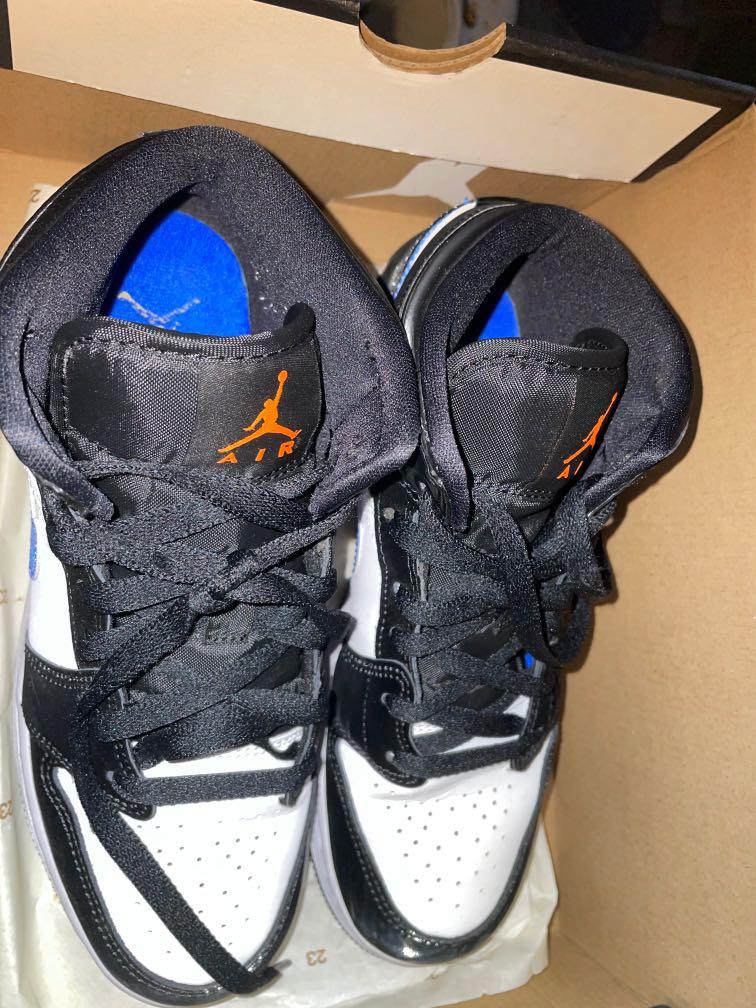 Air jordan 1 mid gs black sales