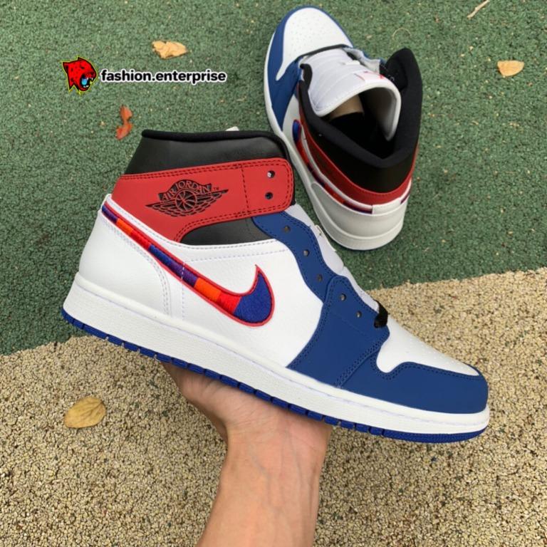 Jordan 1 mid multi top swoosh