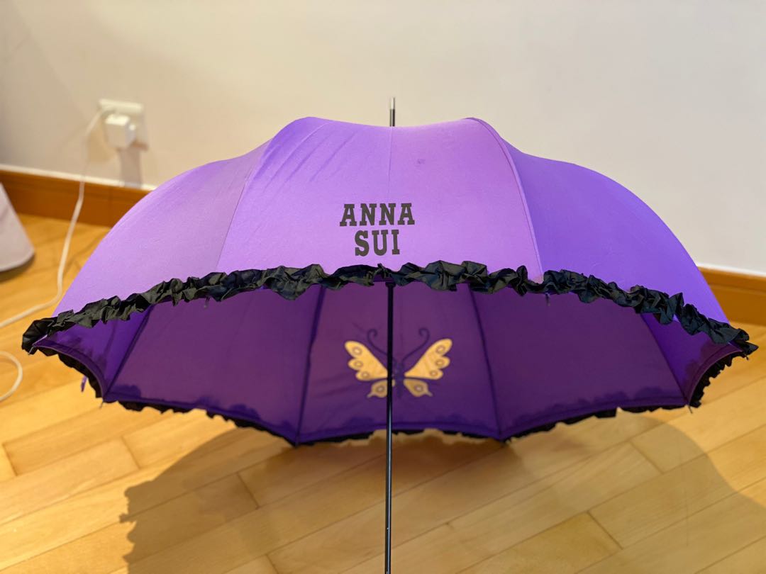 新品未使用 アナスイ ANNASUI 日傘 晴雨兼用ＵＶ 刺繍入りパゴダ型 - 傘