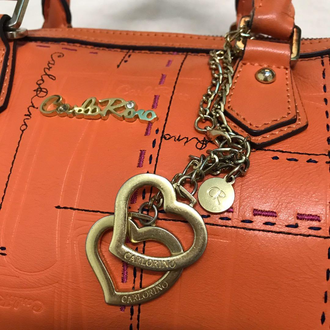 Authentic Carlo Rino Leather Speedy Handbag, Women's Fashion, Bags ...