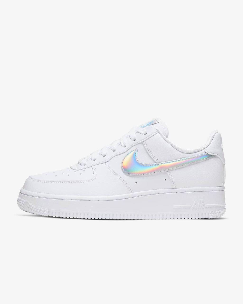 AUTHENTIC Nike Air Force 1 07 Essential iridescent Swoosh