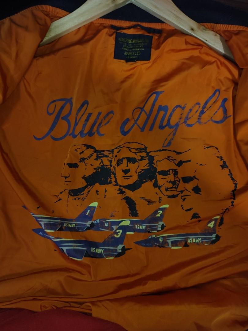 Avirex Blue Angels Flight Bomber Jacket, Men's Fashion, Coats