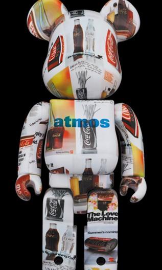 BEARBRICK atmos × Coca-Cola TYPE-5 100％ & 400％, 興趣及遊戲, 玩具