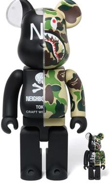 Be@rbrick 400% + 100% BAPE x Neighborhood, 興趣及遊戲, 玩具& 遊戲