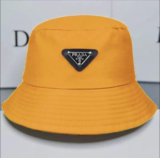 Bucket Hat Yellow Import, Fesyen Pria 