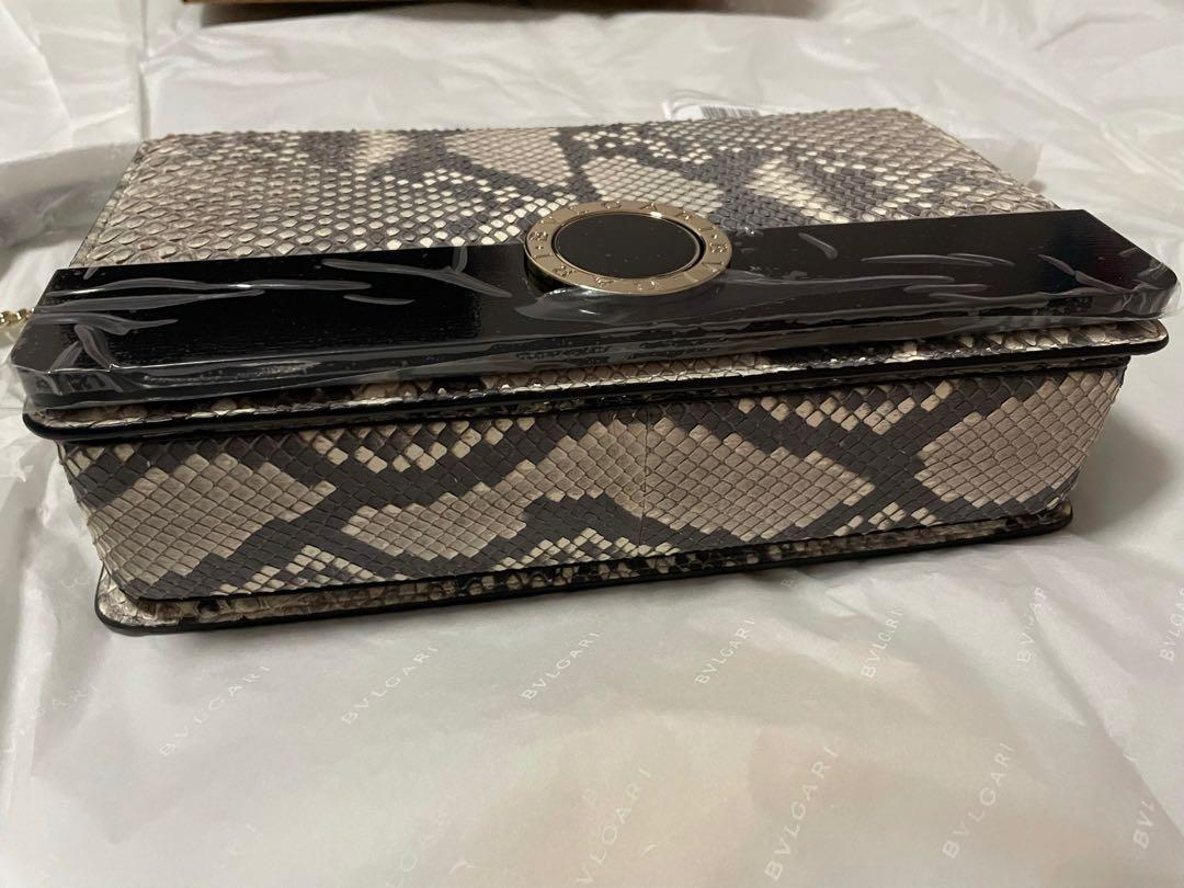 Bvlgari medium flap python bag Luxury Bags Wallets on Carousell