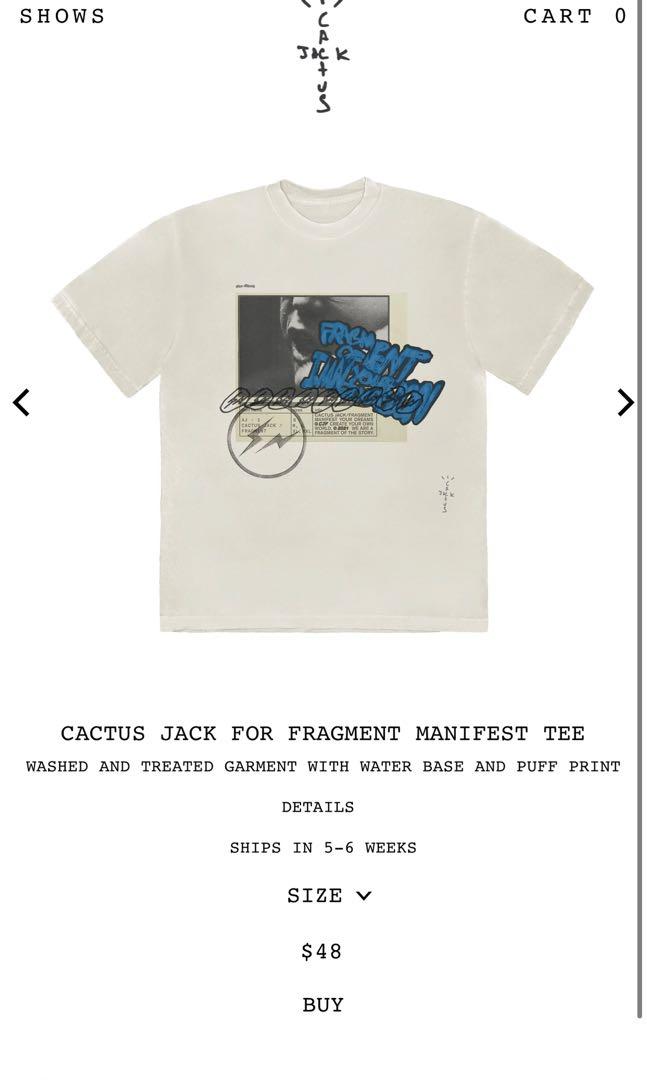 Travis Scott Cactus Jack for Fragment Manifest T-Shirt
