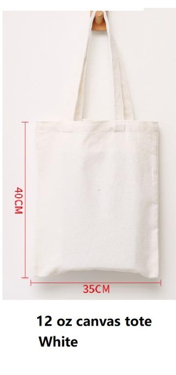 Canvas Tote Cotton Bag 35cm x 40cm 12Oz Fabric Everyday Casual