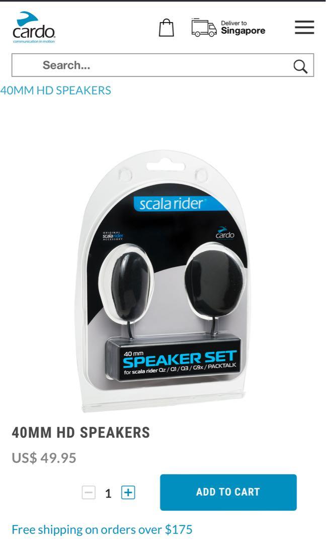 Cardo 40mm shop hd speakers