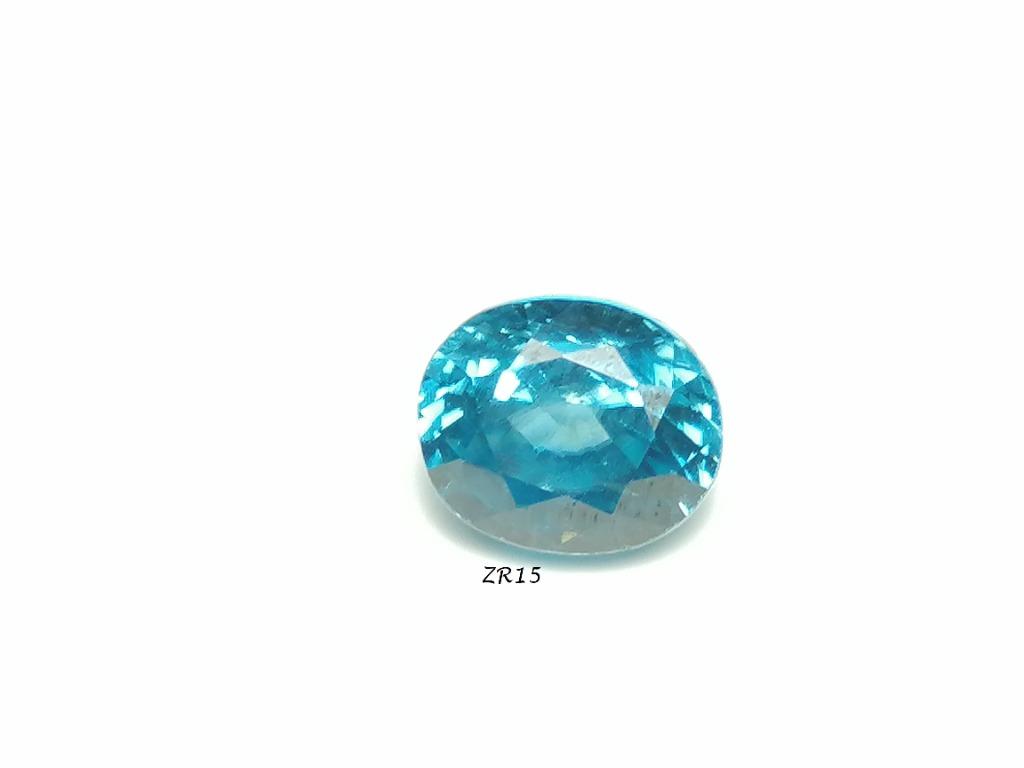 Certified Natural Cambodian Ratnagiri Blue Zircon GEM GRADE A