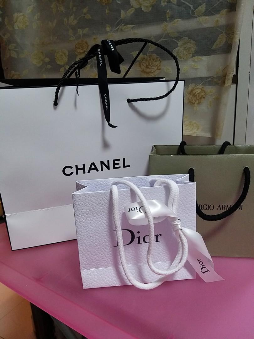 Chanel Dior Paper Bag, Women's Fashion, Jewelry & Organisers, Accessory  holder, box & organizers on Carousell
