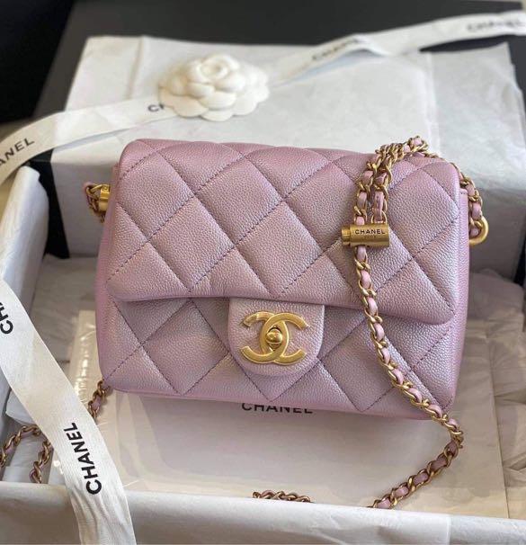 chanel mini 21k caviar pink bag, Luxury, Bags & Wallets on Carousell