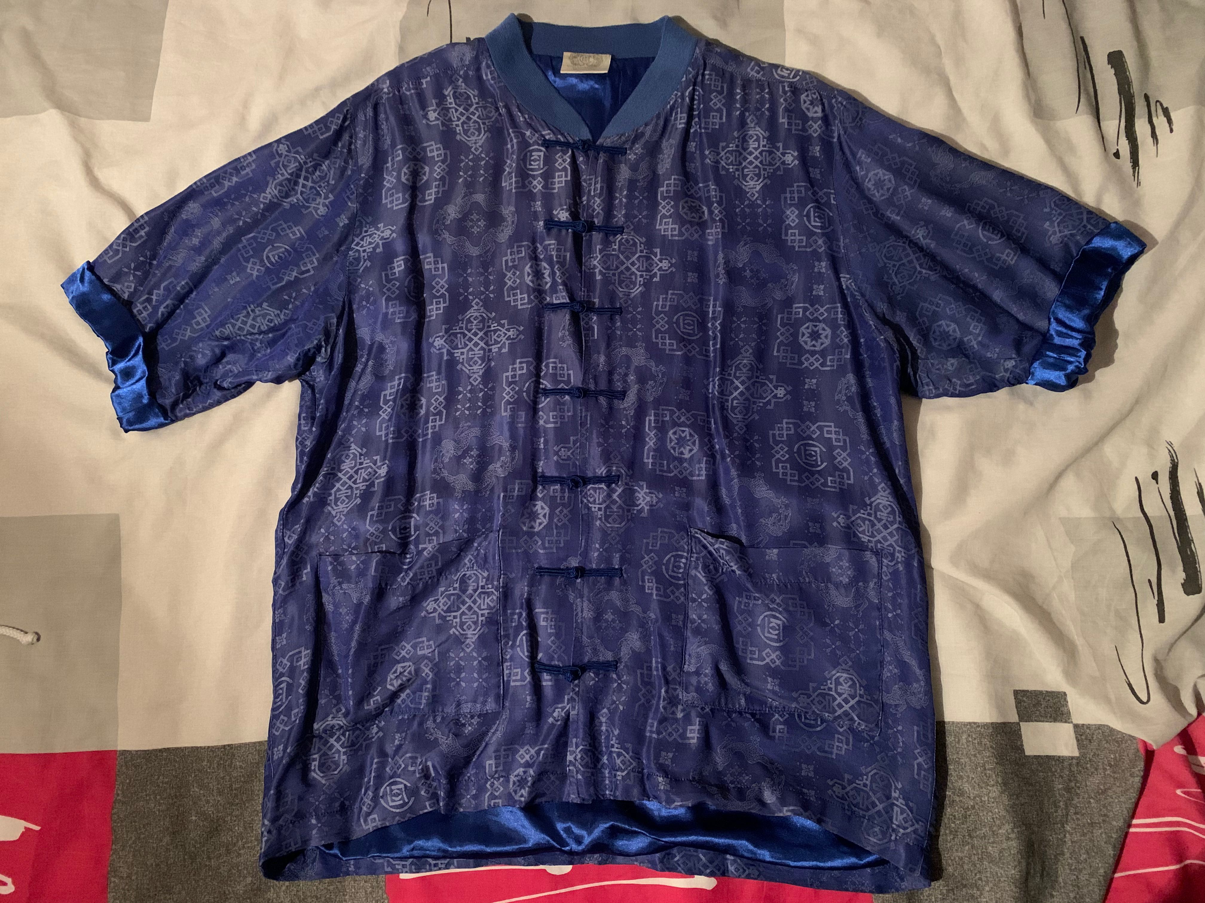 clot royale china shirt silk xl, 男裝, 上身及套裝, 西裝- Carousell