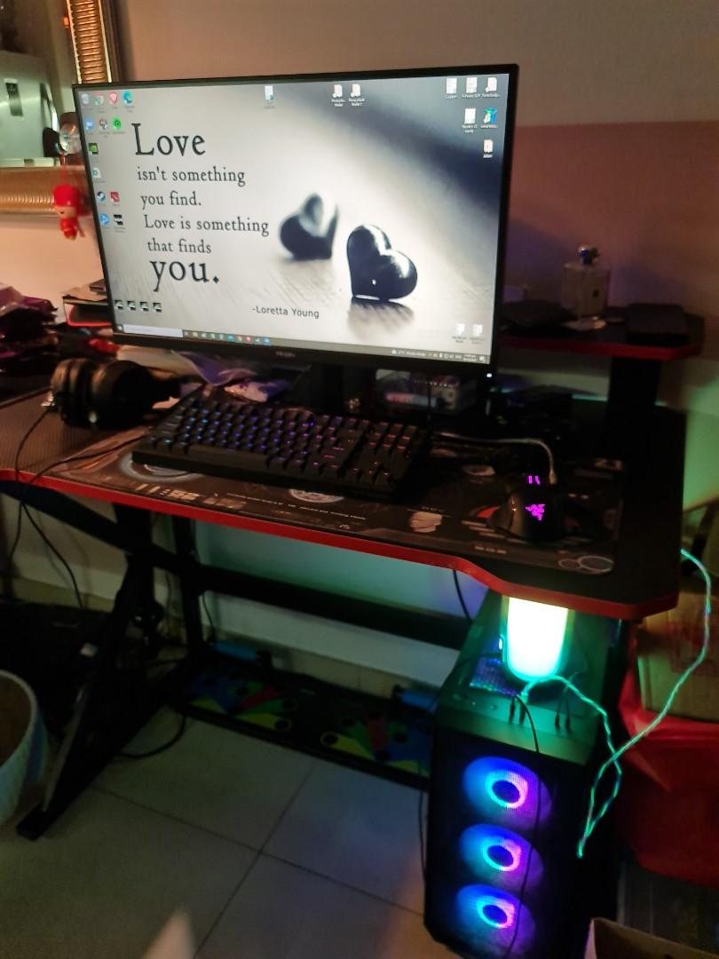 Computer table, (2-level), gaming table, Furniture & Home Living ...